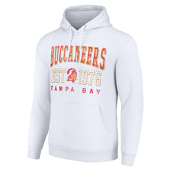 Tampa Bay Buccaneers Starter Unisex Throwback Logo Pullover Hoodie White | NFL