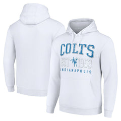 Indianapolis Colts Starter Unisex Throwback Logo Pullover Hoodie White | NFL
