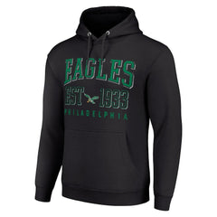 Philadelphia Eagles Starter Unisex Throwback Logo Pullover Hoodie Black | NFL
