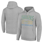 Los Angeles Chargers Starter Unisex Throwback Logo Pullover Hoodie Heather Gray | NFL