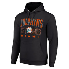 Miami Dolphins Starter Unisex Throwback Logo Pullover Hoodie Black | NFL