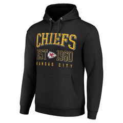 Kansas City Chiefs Starter Unisex Throwback Logo Pullover Hoodie Black | NFL