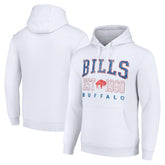 Buffalo Bills Starter Unisex Throwback Logo Pullover Hoodie White | NFL