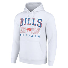 Buffalo Bills Starter Unisex Throwback Logo Pullover Hoodie White | NFL