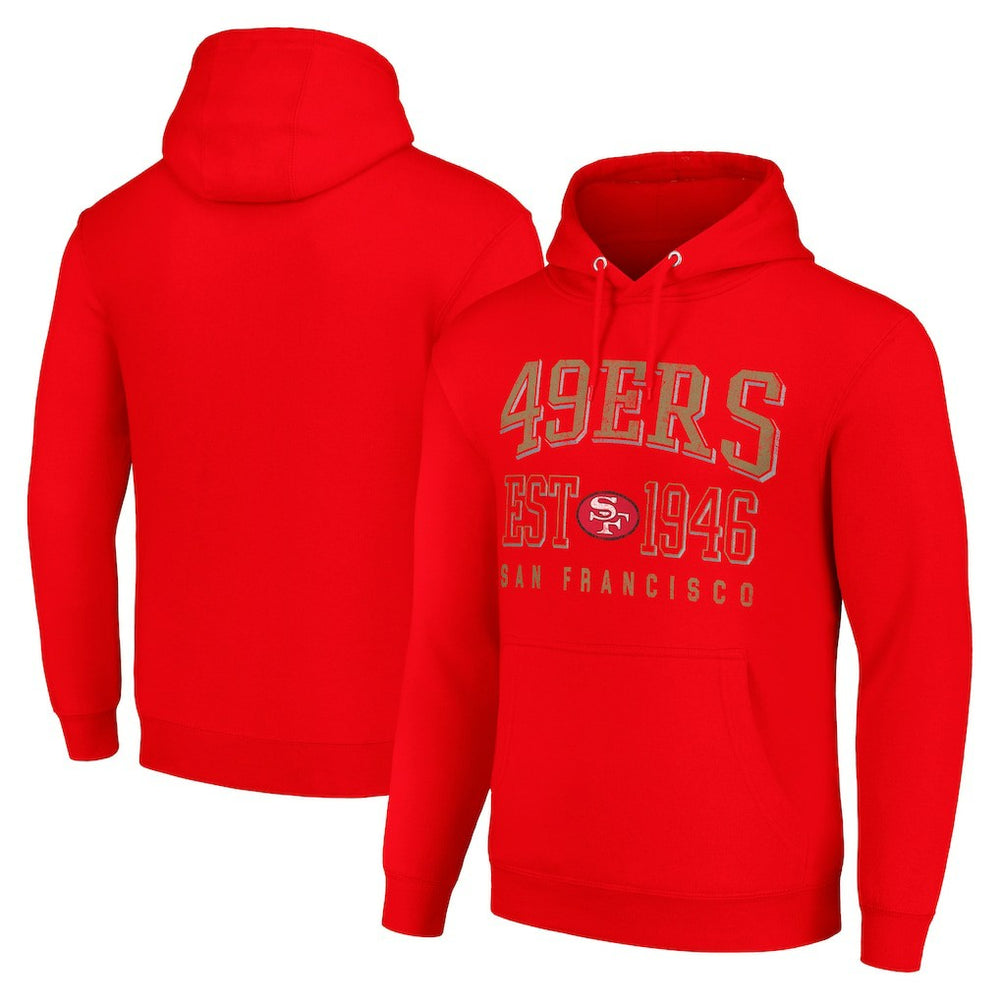 San Francisco 49ers Starter Unisex Throwback Logo Pullover Hoodie Red | NFL