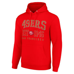San Francisco 49ers Starter Unisex Throwback Logo Pullover Hoodie Red | NFL