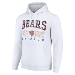 Chicago Bears Starter Unisex Throwback Logo Pullover Hoodie White | NFL