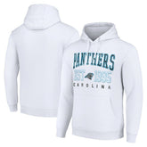 Carolina Panthers Starter Unisex Throwback Logo Pullover Hoodie White | NFL