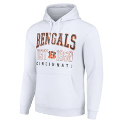 Cincinnati Bengals Starter Unisex Throwback Logo Pullover Hoodie White | NFL