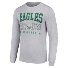 Philadelphia Eagles Starter Throwback Logo Long Sleeve T-Shirt Heather Gray | NFL