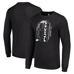 Kansas City Chiefs Starter Half Helmet Logo Long Sleeve T-Shirt Black | NFL