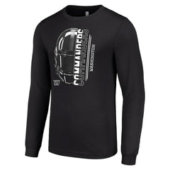 Washington Commanders Starter Half Helmet Logo Long Sleeve T-Shirt Black | NFL