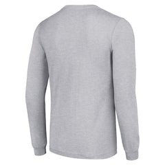Pittsburgh Steelers Starter Half Helmet Logo Long Sleeve Heathered T-Shirt Heather Gray | NFL