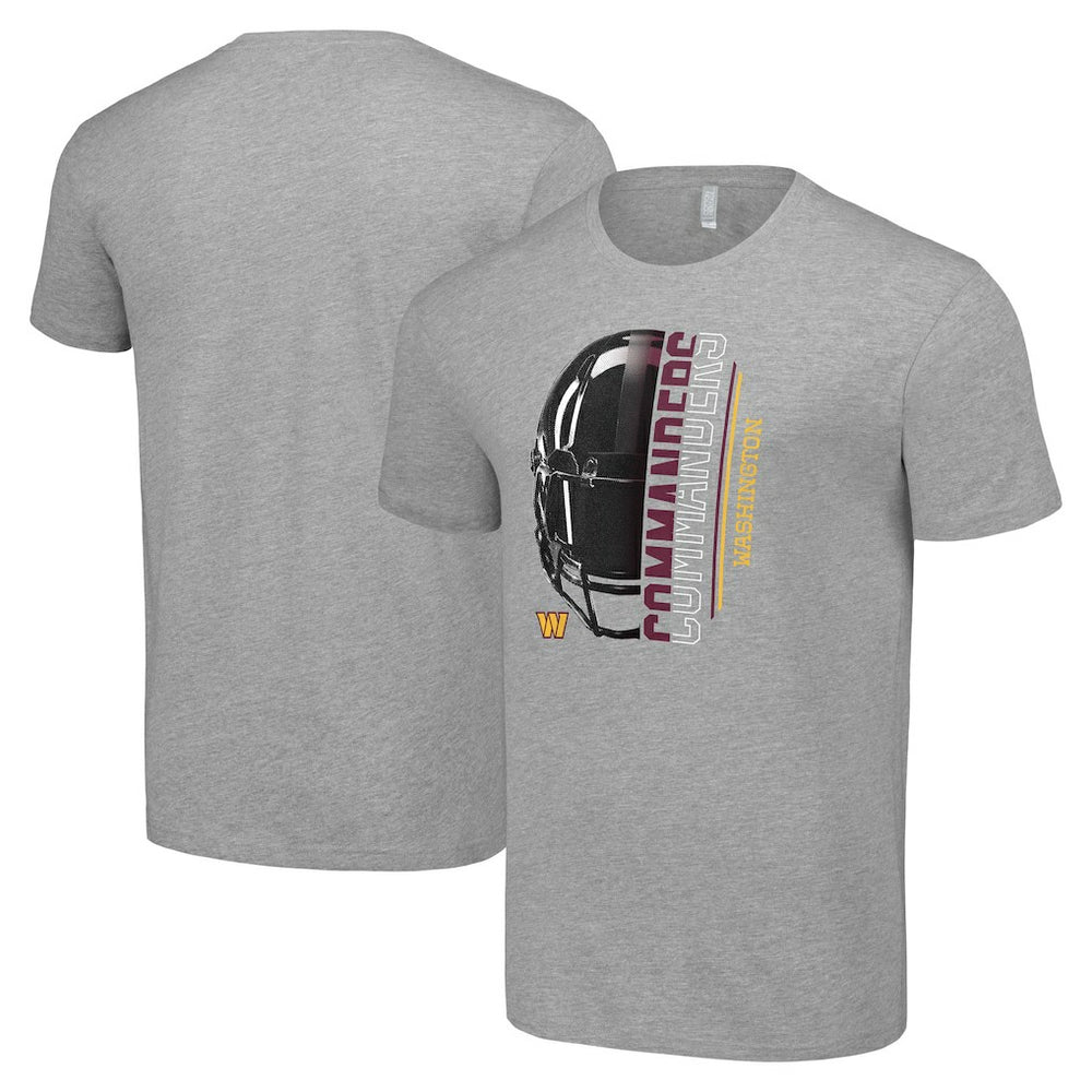 Washington Commanders Starter Half Helmet Logo T-Shirt Heather Gray | NFL