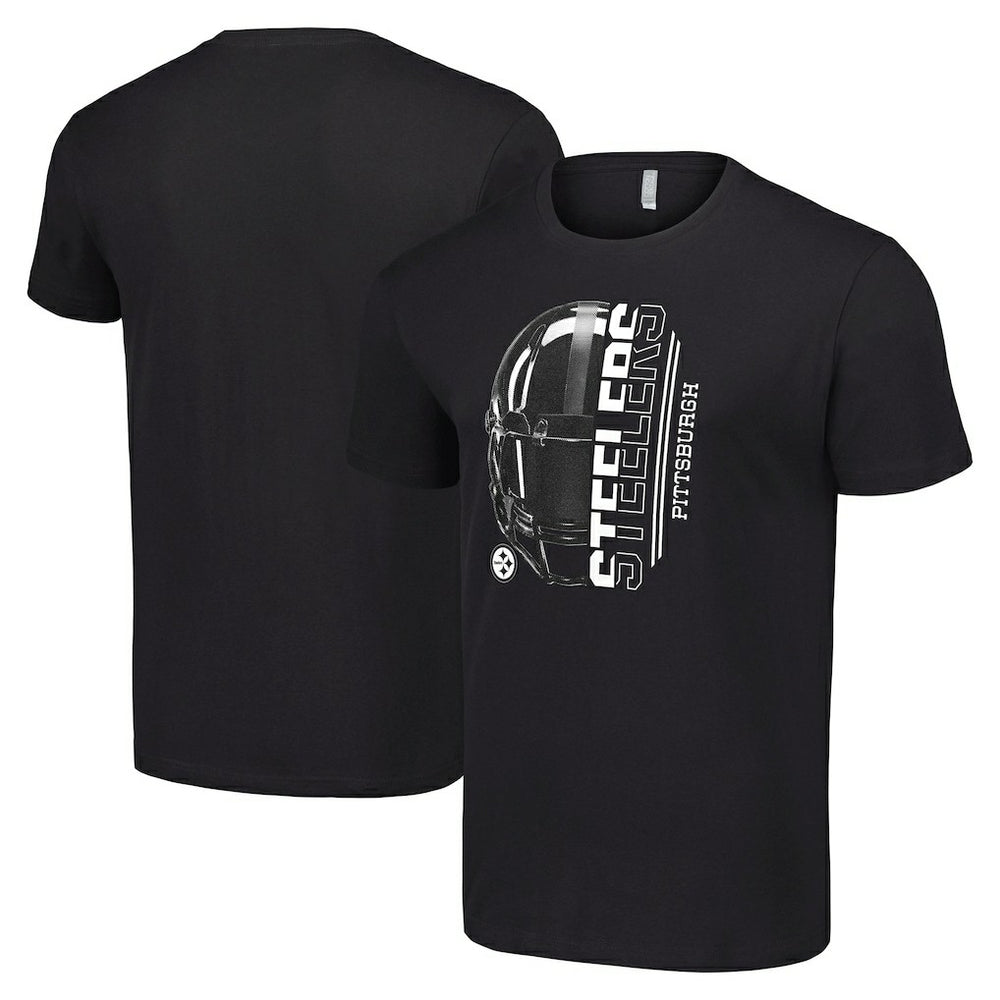 Pittsburgh Steelers Starter Half Helmet Logo T-Shirt Black | NFL