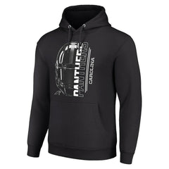 Carolina Panthers Starter Unisex Half Helmet Logo Pullover Hoodie Black | NFL