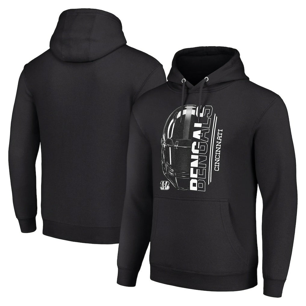 Cincinnati Bengals Starter Unisex Half Helmet Logo Pullover Hoodie Black | NFL