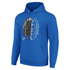 Indianapolis Colts Starter Unisex Half Helmet Logo Pullover Hoodie Royal | NFL