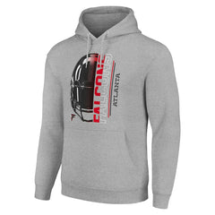Atlanta Falcons Starter Unisex Half Helmet Logo Pullover Hoodie Heather Gray | NFL
