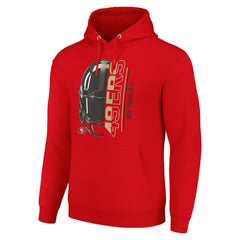 San Francisco 49ers Starter Unisex Half Helmet Logo Pullover Hoodie Scarlet | NFL