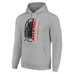 San Francisco 49ers Starter Unisex Half Helmet Logo Pullover Hoodie Heather Gray | NFL