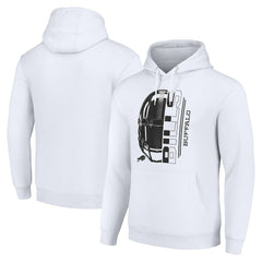 Buffalo Bills Starter Unisex Half Helmet Logo Pullover Hoodie White | NFL