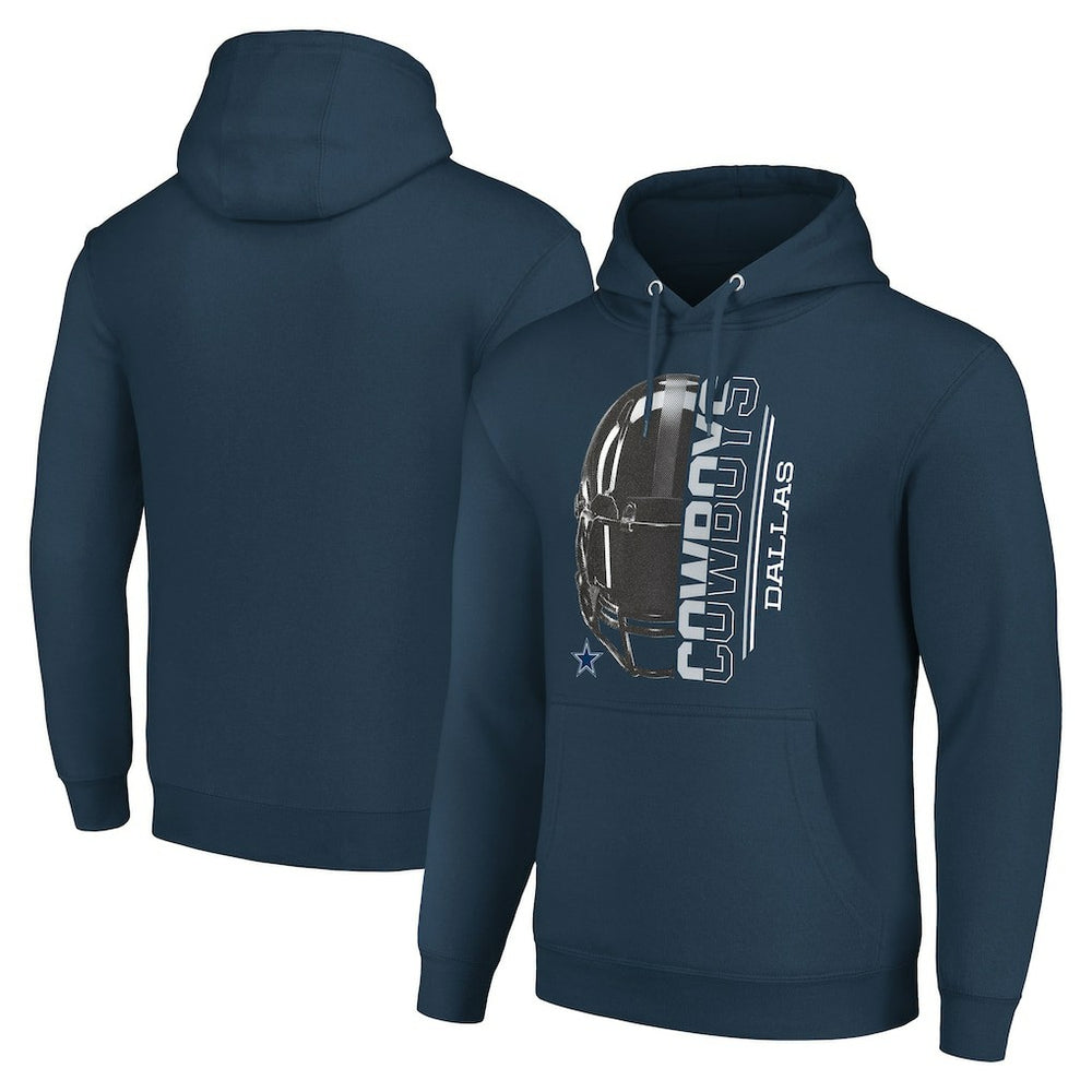 Dallas Cowboys Starter Unisex Half Helmet Logo Pullover Hoodie Navy | NFL
