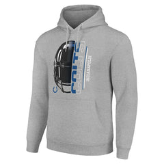Indianapolis Colts Starter Unisex Half Helmet Logo Pullover Hoodie Heather Gray | NFL