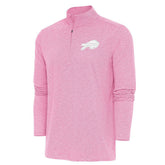 Buffalo Bills Antigua Hunk Quarter-Zip Pullover Top Pink | NFL