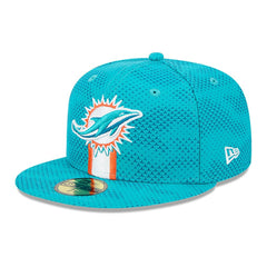 Miami Dolphins New Era 2024 Sideline 59FIFTY Fitted Hat Aqua | NFL
