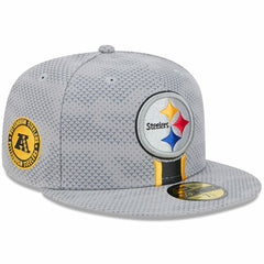 Pittsburgh Steelers New Era 2024 Sideline 59FIFTY Fitted Hat Gray | NFL