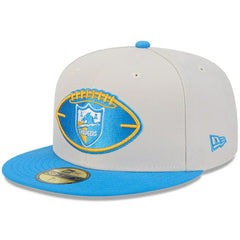 Los Angeles Chargers New Era 2024 Sideline Historic 59FIFTY Fitted Hat Stone/Powder Blue | NFL