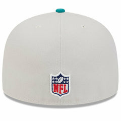 Miami Dolphins New Era 2024 Sideline Historic 59FIFTY Fitted Hat Stone/Aqua | NFL