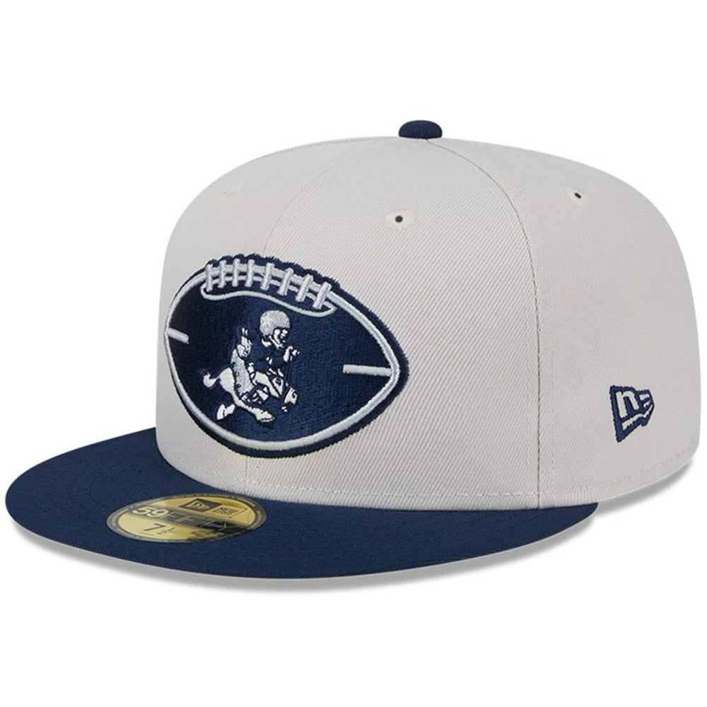 Dallas Cowboys New Era 2024 Sideline Historic 59FIFTY Fitted Hat Stone/Navy | NFL