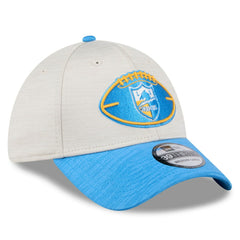 Los Angeles Chargers New Era 2024 Sideline Historic 39THIRTY Flex Hat Stone/Blue | NFL