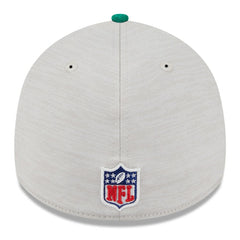 Philadelphia Eagles New Era 2024 Sideline Historic 39THIRTY Flex Hat Stone/Midnight Green | NFL