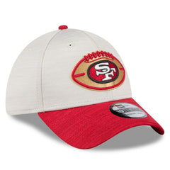 San Francisco 49ers New Era 2024 Sideline Historic 39THIRTY Flex Hat Stone/Scarlet | NFL