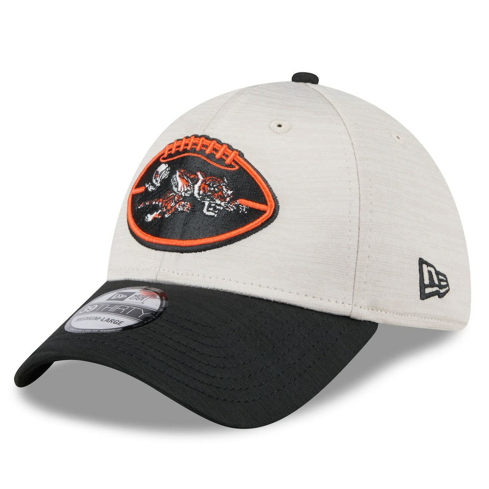 Cincinnati Bengals New Era 2024 Sideline Historic 39THIRTY Flex Hat Stone/Black | NFL