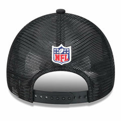 Jacksonville Jaguars New Era 2024 Sideline Historic 9FORTY A-Frame Trucker Adjustable Hat Stone/Black | NFL
