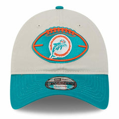 Miami Dolphins New Era 2024 Sideline Historic 9TWENTY Adjustable Hat Stone/Aqua | NFL