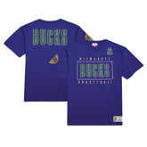 Milwaukee Bucks Hardwood Classics Team OG 2.0 Premium Vintage Logo T-Shirt Purple - NBA