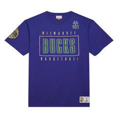 Milwaukee Bucks Hardwood Classics Team OG 2.0 Premium Vintage Logo T-Shirt Purple - NBA