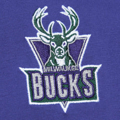 Milwaukee Bucks Hardwood Classics Team OG 2.0 Premium Vintage Logo T-Shirt Purple - NBA