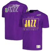 Utah Jazz Hardwood Classics Team OG 2.0 Premium Vintage Logo T-Shirt Purple - NBA