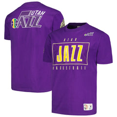 Utah Jazz Hardwood Classics Team OG 2.0 Premium Vintage Logo T-Shirt Purple - NBA