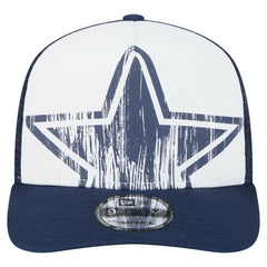 New Era Dallas Cowboys Distressed 9FIFTY A-Frame Snapback Hat White/Navy | NFL