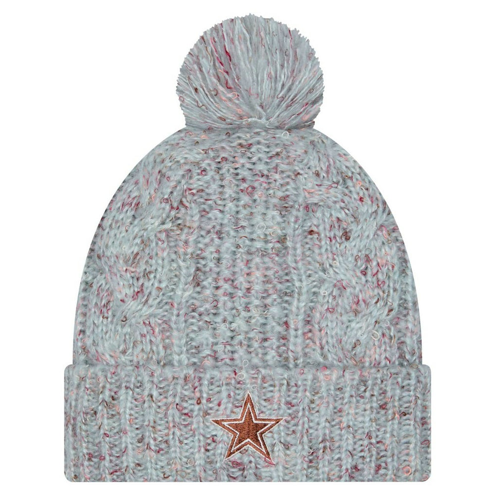 Dallas Cowboys New Era Women's Trendy Tone Cuffed Knit Hat with Pom Blue | NFL