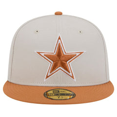 Dallas Cowboys New Era Two-Tone Color Pack 59FIFTY Fitted Hat Stone/Brown | NFL