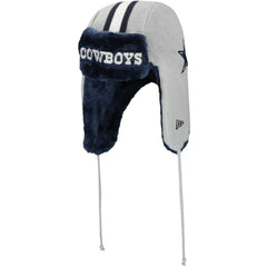 Dallas Cowboys New Era Helmet Head Trapper Knit Hat Gray | NFL