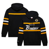 Boston Bruins Mitchell & Ness Head Coach Pullover Hoodie - Black - NHL